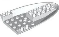 Aircraft Fuselage Curved Forward 6 x 10 Bottom in White