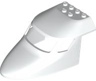 Aircraft Fuselage Curved Forward 6 x 10 Top in White