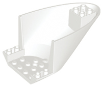 Aircraft Fuselage Curved Aft Section 6 x 10 Bottom in White