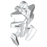 Large Figure Torso Cover, Armor, Small Triangular with Pincer End in White