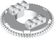 Technic Turntable Large Type 4 Top, 60 Tooth in White