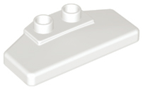 Duplo Rear Spoiler 2 x 4 x 1 / 2 [Plain] in White