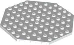 Plate Special 10 x 10 Octagonal with Hole in White
