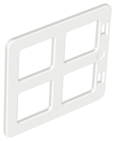 Duplo Door / Window with Four Equal Square Cornered Panes in White