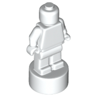 Minifig Trophy Statuette in White