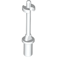 Bar 3L with Handle, Stop Ring and Side Stops (Minifig Ski Pole) in White