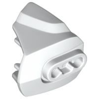 Large Figure Limb Cover, Size 3, Armor with Ball Joint Socket in White