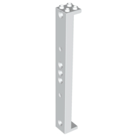 Support 2 x 2 x 13 with 5 Pin Holes in White