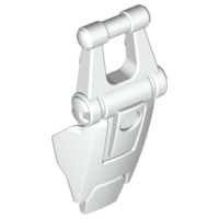 Large Figure Shield, with Handle for Clip in White