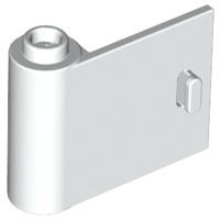 Door 1 x 3 x 2 Left - Open Between Top and Bottom Hinge in White