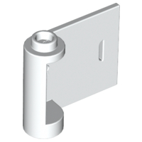 Door 1 x 3 x 2 Right - Open Between Top and Bottom Hinge in White