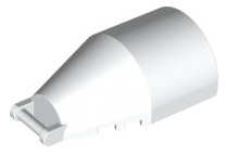 Windscreen 7 x 4 x 2 Round with Handle in White