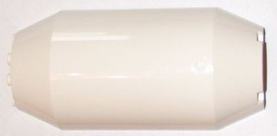 Cylinder Half 4 x 6 x 13 with 1 x 2 Cutout in White