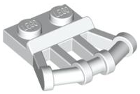Plate Special 1 x 2 with Angled Handles on Side in White