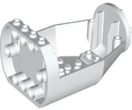 Aircraft Fuselage Curved Forward 6 x 9 x 4 1/3 Bottom in White