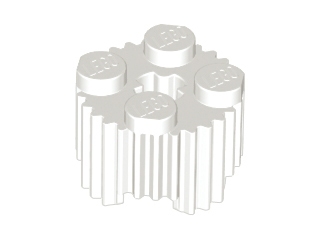 Brick Round 2 x 2 [Grill] in White