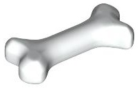 Animal Body Part, Dog Bone [Short] in White