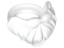 Minifig Neckwear Beard and Mustache, Short in White