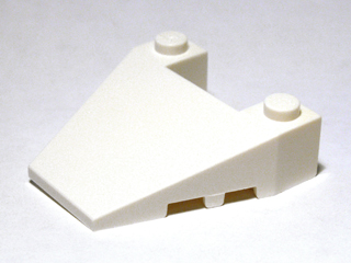 Brick Wedged, Sloped 4 x 4 Taper, with Stud Notches in White