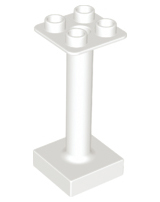 Duplo Support / Umbrella Stand with Square Base (fits 92002) in White