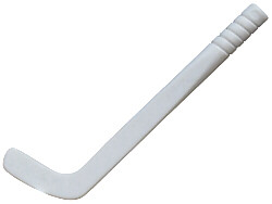Sports Hockey Stick, Flat Shaft in White