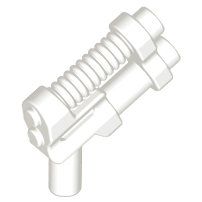 Weapon Gun / Pistol Two Barrel, 10 Ribs in White