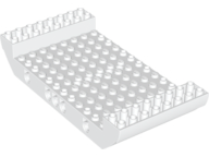 Boat Hull Section, Large Middle 8 x 16 x 2 1/3 with 5 Holes in White