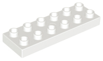 Duplo Plate 2 x 6 in White