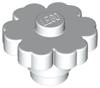 Plant, Flower 2 x 2 - Round [Solid Stud] in White