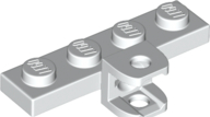 Plate Special 1 x 4 with Towball Socket, Flattened in White
