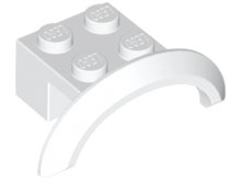 Wheel Arch, Mudguard 4 x 2 1/2 x 1 in White