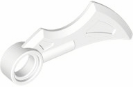 Wing / Blade 1 x 4 with Pin Hole in White