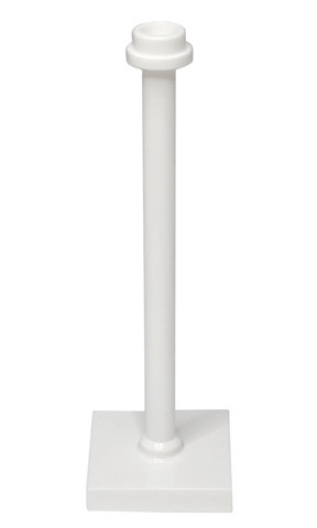Tile Special 2 x 2 with Bar, Hollow Stud with Stop Ring (Flag Pole) in White