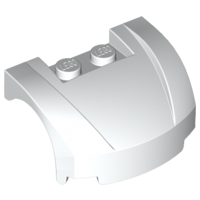 Vehicle Body, Wheel Arch / Mudguard 3 x 4 x 1 2/3 Low Profile, Curved Front in White