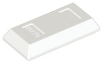 Tile Special 1 x 2 with Sloped Walls AKA Money / Gold Bar [Ingot] in White