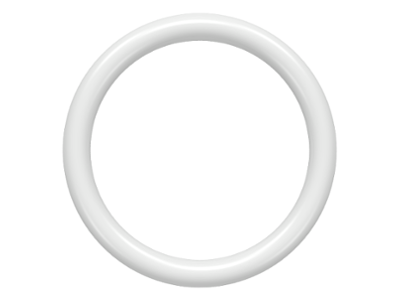 Rubber Belt Small [15mm ID] [Round Cross Section] in White