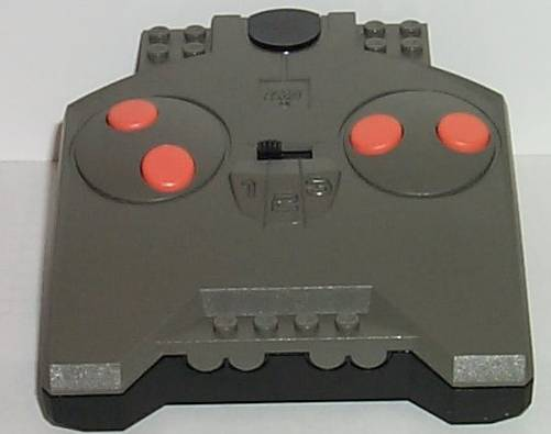 Control Unit / Remote, RC Racer, Black Bottom, Red Buttons [Complete Assembly] in Dark Gray