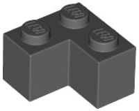 Brick 2 x 2 Corner in Dark Gray