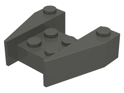 Brick Wedged 3 x 4 [No Stud Notches] in Dark Gray