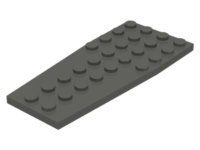 Wedge Plate 4 x 9 without Stud Notches in Dark Gray