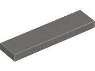 Tile 1 x 4 with Groove in Dark Gray