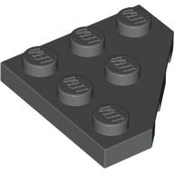 Wedge Plate 3 x 3 Cut Corner in Dark Gray
