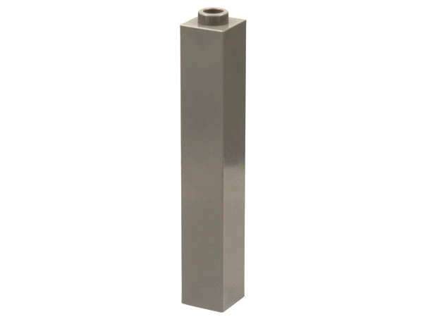 Brick 1 x 1 x 5 with Blocked Open or Hollow Stud in Dark Gray