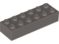 Brick 2 x 6 in Dark Gray
