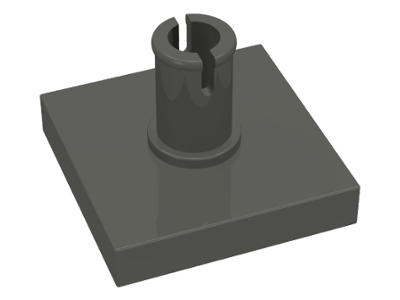Tile Special 2 x 2 with Top Pin in Dark Gray
