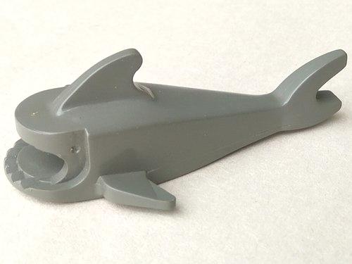 Animal Body Part, Shark Body, without Bottom Tube in Dark Gray