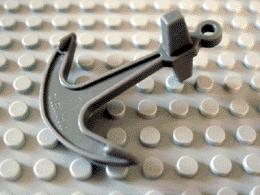Boat, Anchor - Single Top Hole in Dark Gray