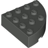 Brick Round Corner 4 x 4 Full Brick in Dark Gray