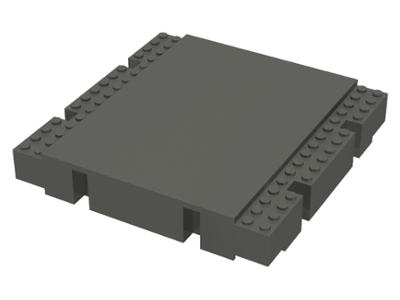 Baseplate Raised 16 x 16 x 2 1/3 Platform in Dark Gray