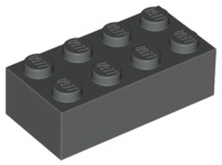 Brick 2 x 4 in Dark Gray